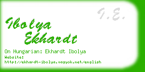 ibolya ekhardt business card